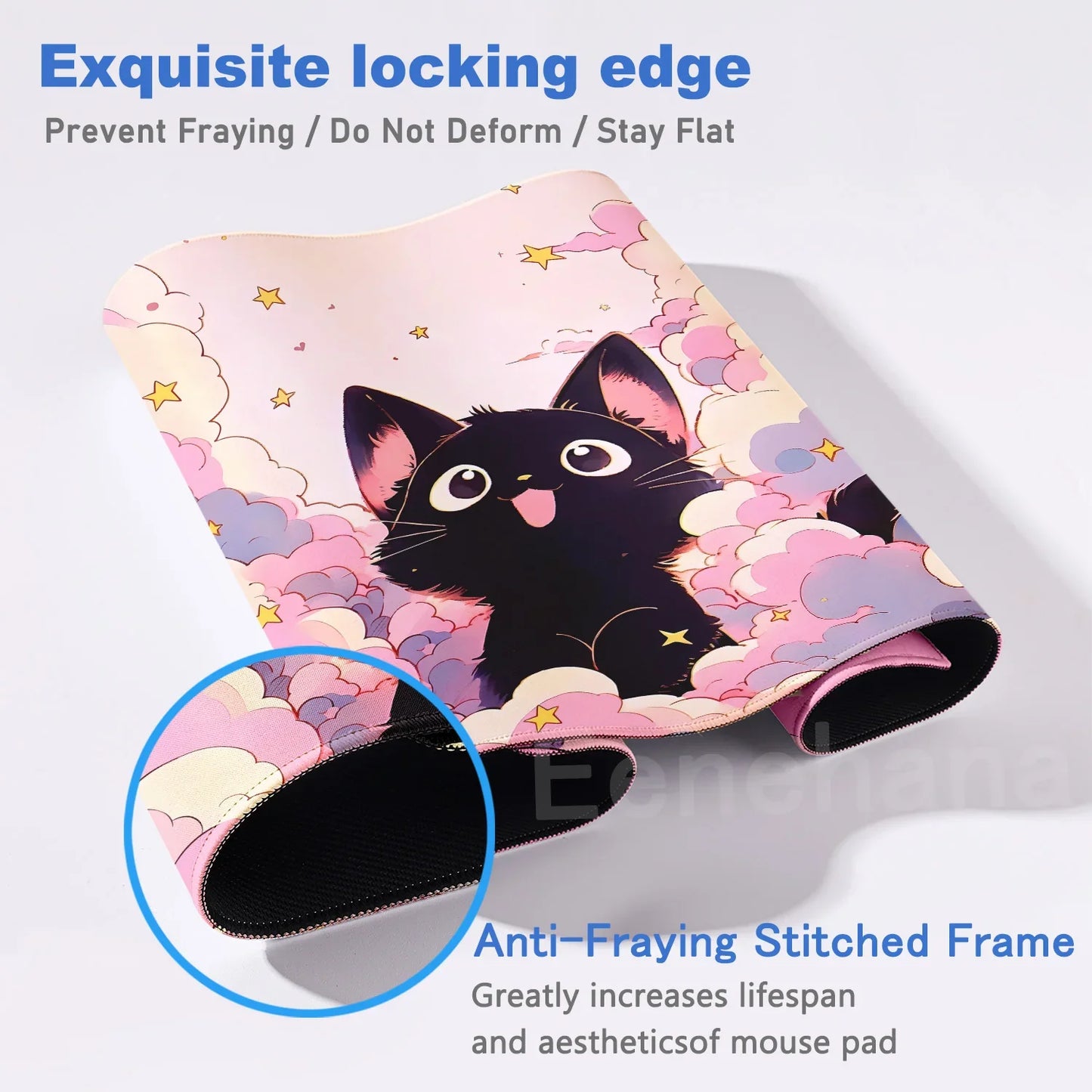Kawaii Pink Cat Desk Mat
