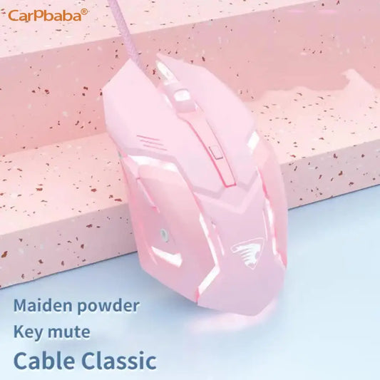 Cute Pink Gaming Mouse