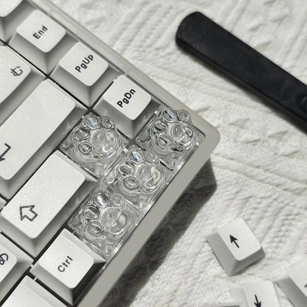 Charming Pink Cat Claw Keycaps